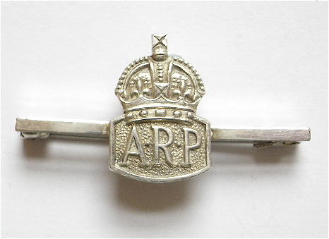 Air Raid Precautions 1941 hallmarked silver miniature ARP badge