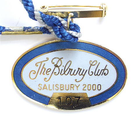 2000 Salisbury Racecourse Bibury Horse Racing Club Millennium Badge.