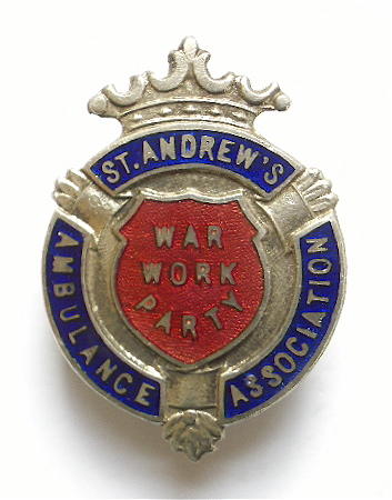 WW2 St.Andrews Ambulance Association war work party badge
