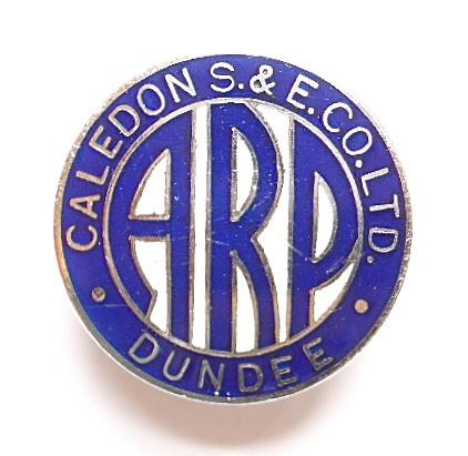 WW2 Caledon Shipping & Engineering Company ARP badge