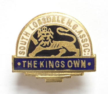 South Lonsdale home guard association Kings Own badge