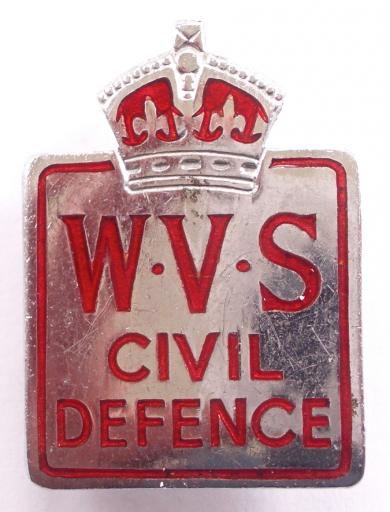 WW2 Womens Voluntary Service WVS Civil Defence badge 