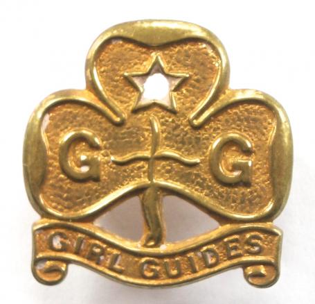 Girl Guides trefoil enrolment promise badge