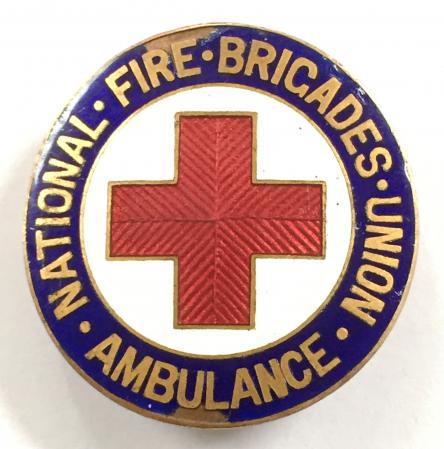 WW1 National Fire Brigades Union Ambulance Red Cross firemans sleeve badge