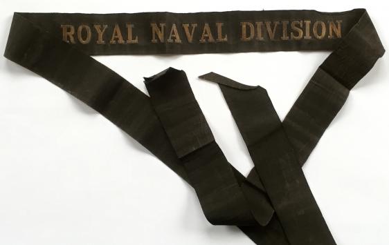 WW1 Royal Naval Division RND cap tally ribbon hat band
