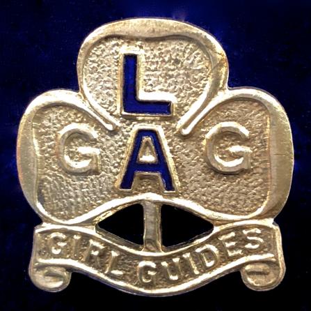 Girl Guides Local Association silver plated trefoil promise badge