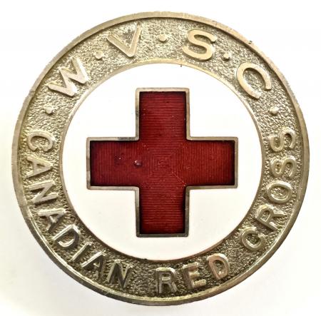 WW2 Canadian Red Cross WVSC hat badge