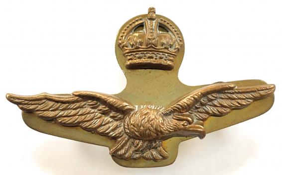 Royal Air Force officers field service RAF hat badge