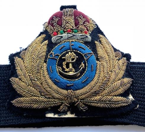 Royal Fleet Auxiliary RFA officer's cap badge and band