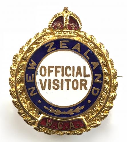WW1 New Zealand War Contingent Association WCA official visitor badge