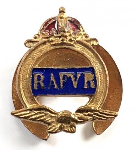 Royal Air Force Volunteer Reserve RAFVR enamel lapel badge