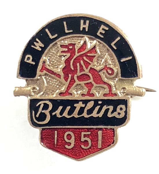 Butlins 1951 Pwllheli holiday camp Welsh dragon badge
