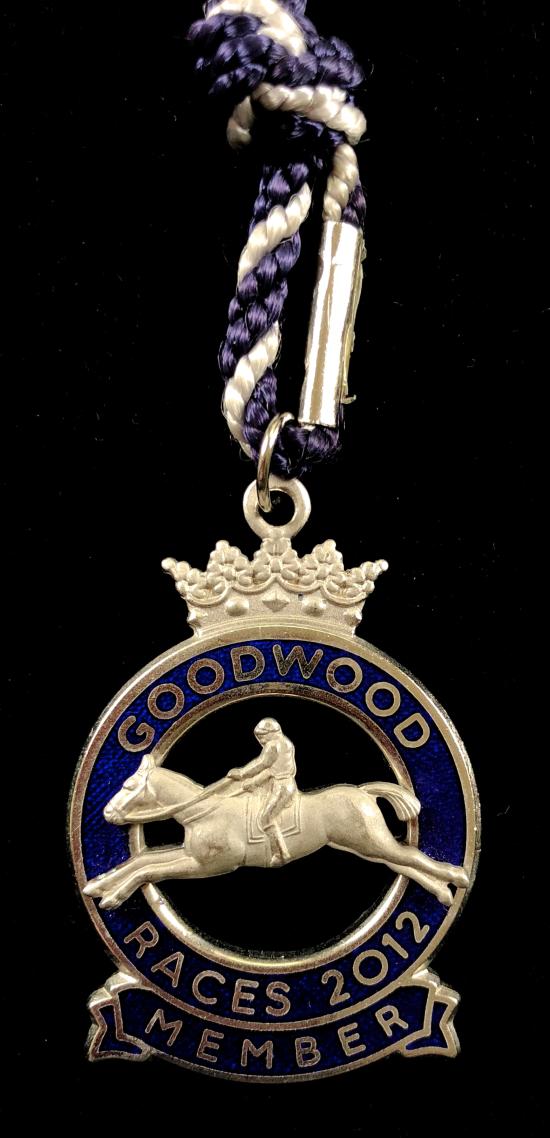 2012 Goodwood Racecourse horse racing club member badge