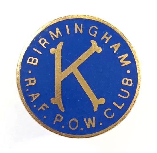 Royal Air Force Birmingham RAF POW 'K' Club badge