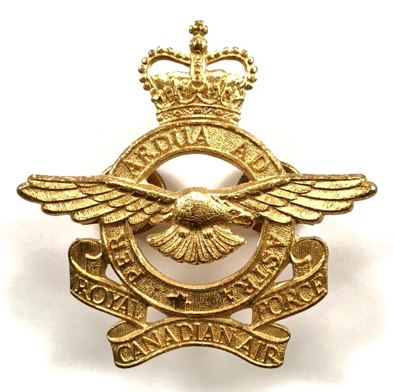 Royal Canadian Air Force RCAF cap badge screw posts