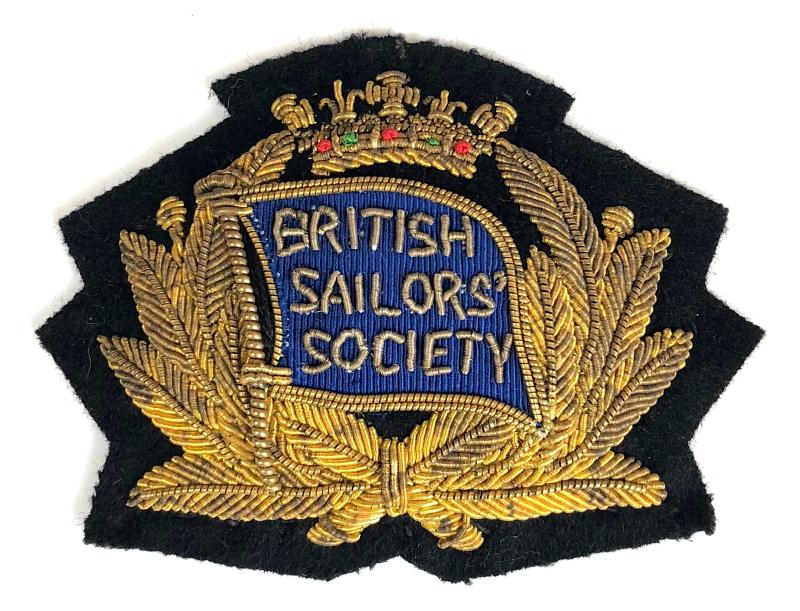 British Sailors' Society bullion cap badge