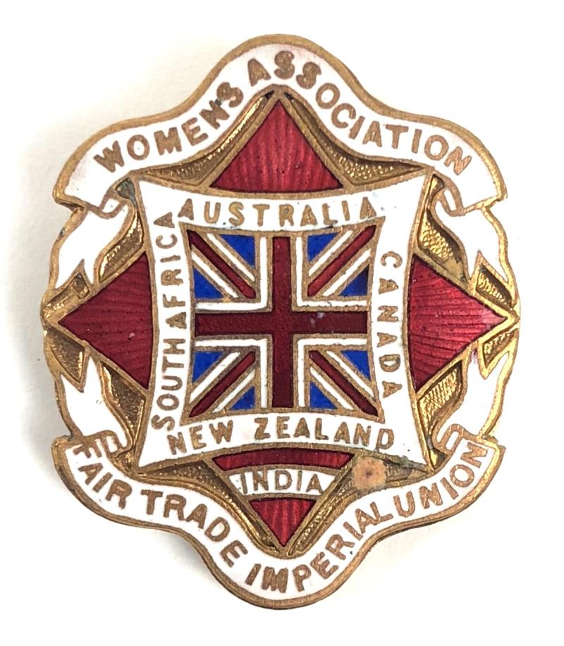 Fair Trade Imperial Union Womens Association political membership badge