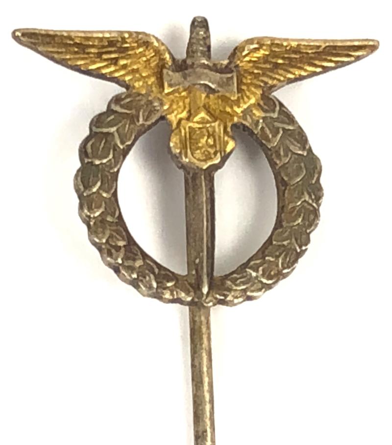 WW2 Czech Air Force Pilots Wing miniature cravat pin badge