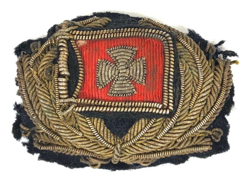 Houlder Brothers Shipping Line Edwardian gold bullion cloth cap badge