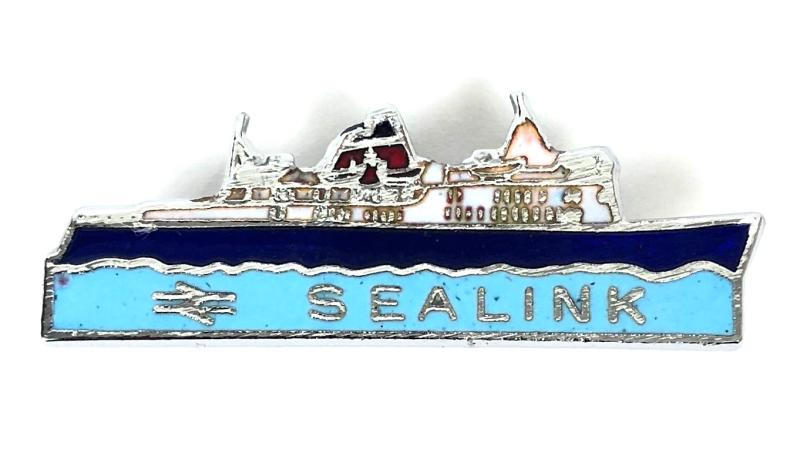 British Rail Sealink Ferry ship souvenir badge by Squire England