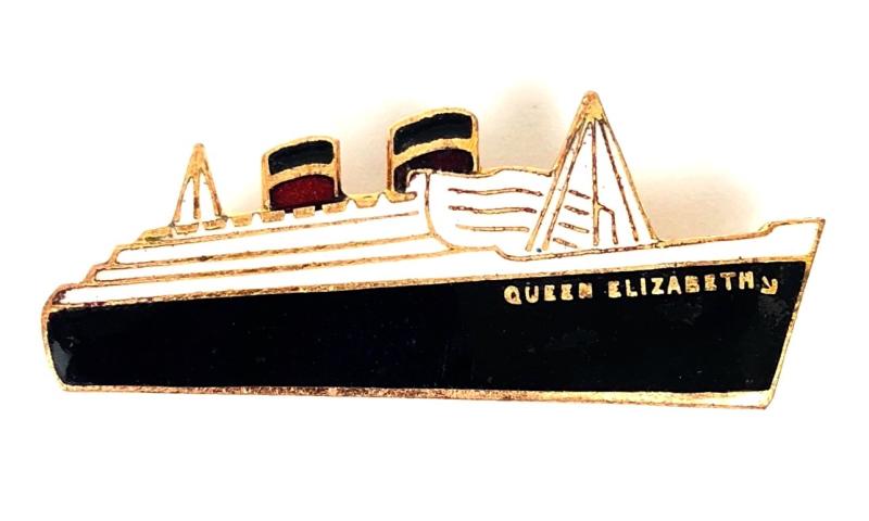 RMS Queen Elizabeth Cunard Shipping Line Badge by Stratton's Made in England