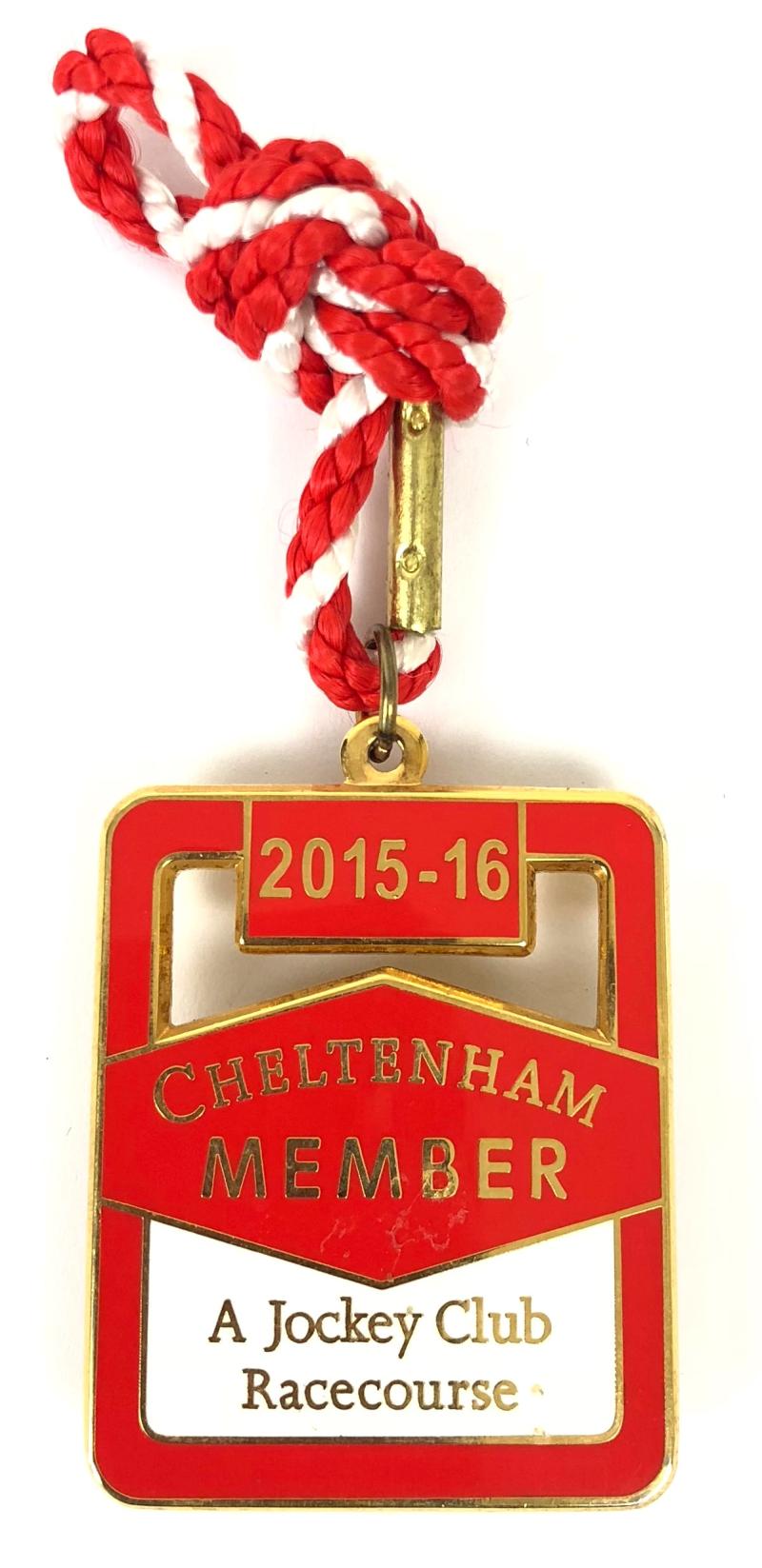 2015 -16 Cheltenham Annual Member Jockey Club Racecourse Badge