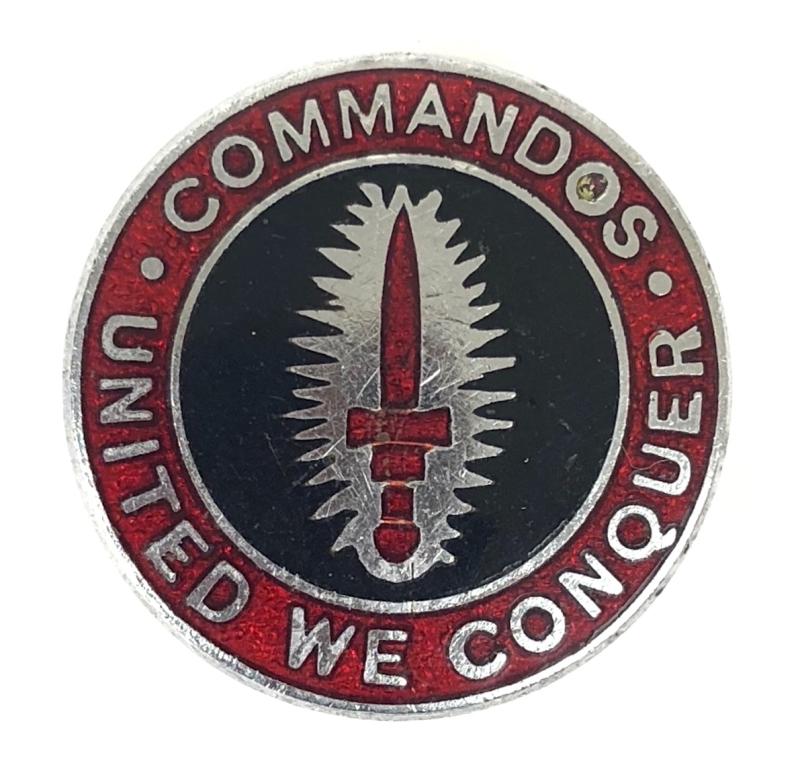 Commandos United We Conque Old Comrades Association unnumbered OCA badge