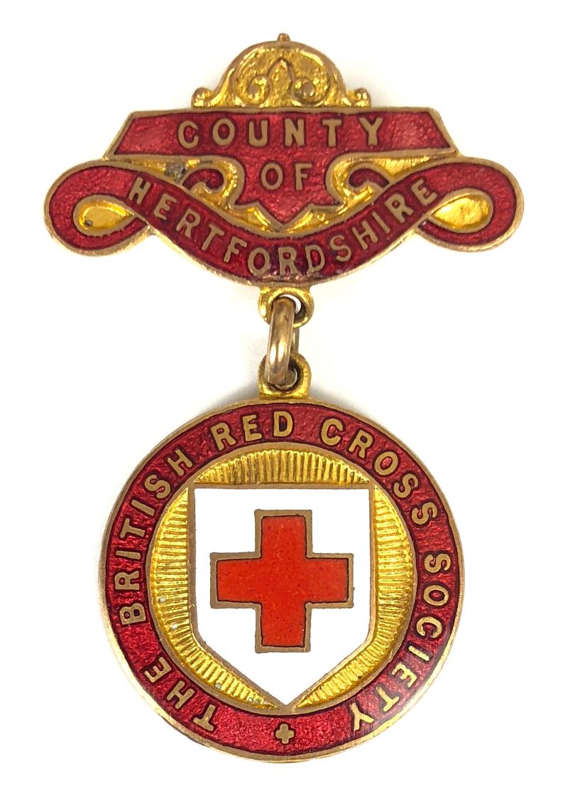 British Red Cross Society County of Hertfordshire badge