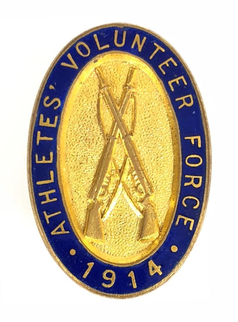 Athletes Volunteer Force 1914 Volunteer Training Corps VTC badge