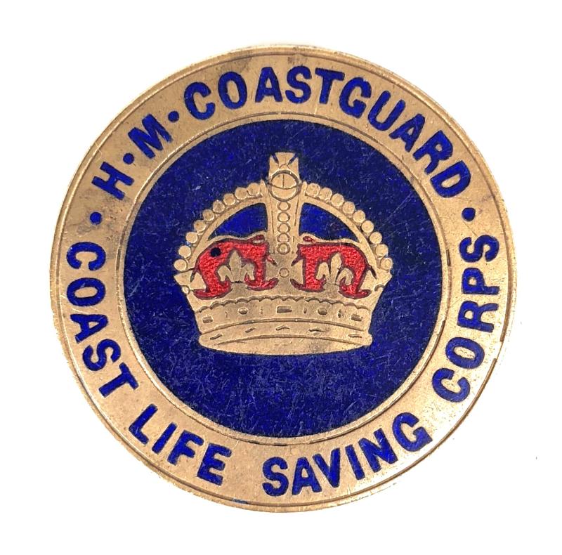 H.M.COASTGUARD Coast Life Saving Corps enamel badge